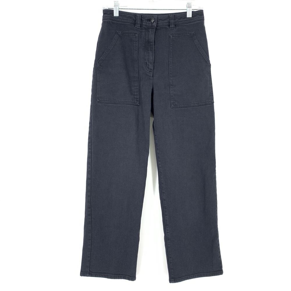 Wilfred Free Womens Sz 6 Ultra High Waist Straight Leg Utility Jeans Flat Front